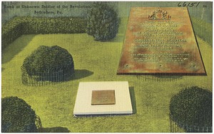 Tomb of unknown soldier of the revolution, Bethlehem, Pa.