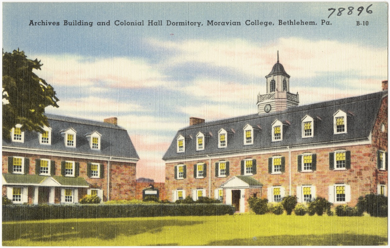 Archives building and Colonial Hall dormitory, Moravian College, Bethlehem, Pa.