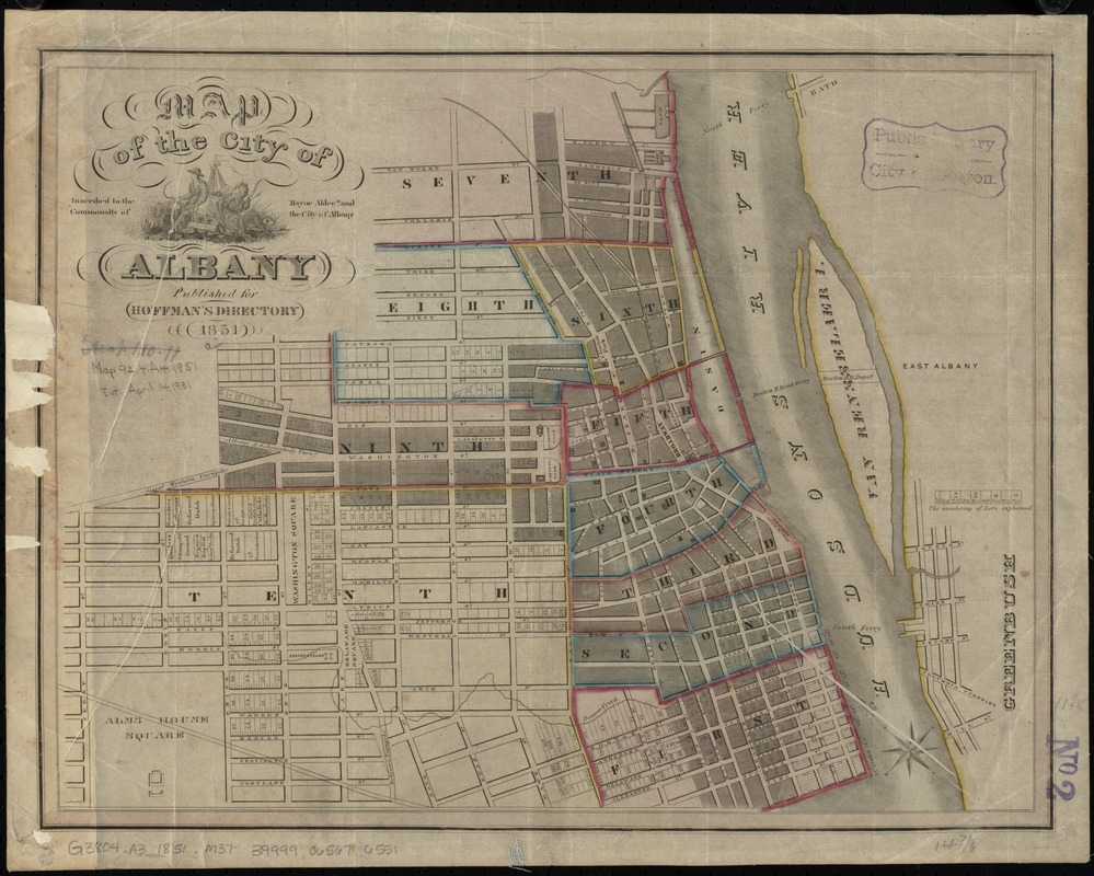 Map of the city of Albany