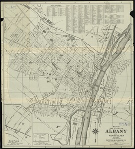 Map of the cities of Albany and Rensselaer, New York