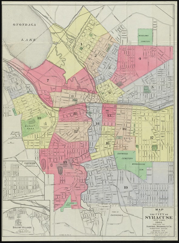 Map of the City of Syracuse, New York