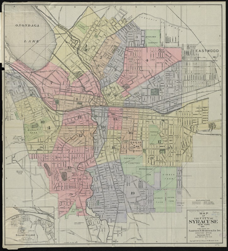 Map of the City of Syracuse, New York Norman B. Leventhal Map