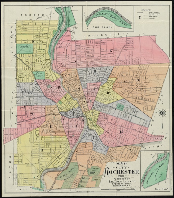 Map of the city of Rochester Digital Commonwealth