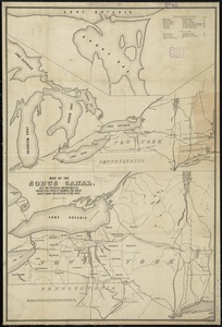 Map of the Sodus Canal, and the internal improvements connecting with it forming the great route from the Atlantic to the Lakes