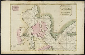Carte particuliere de l'Amerique septentrionale ou sont compris le Destroit de Davids, le Destroit de Hudson, &c