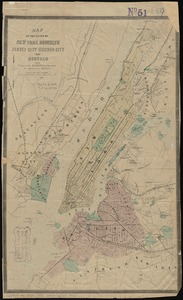 Map of the cities of New York, Brooklyn, Jersey City, Hudson City and Hoboken