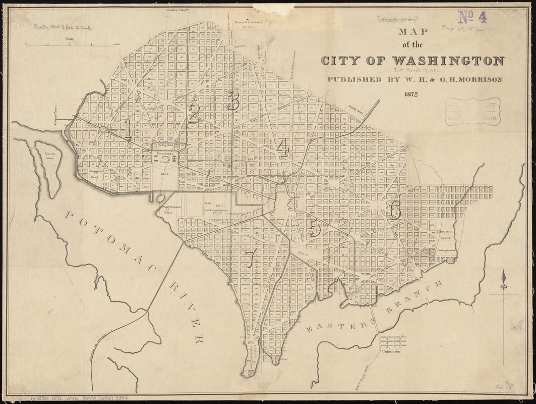 Map of the city of Washington