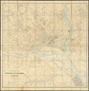 Topographical map of the District of Columbia and a portion of Virginia