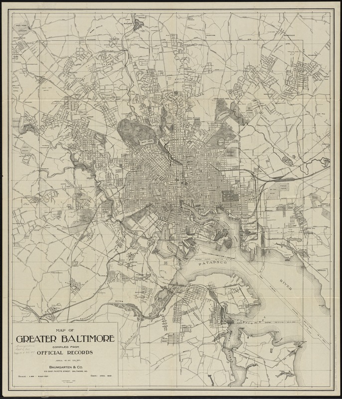 Map of greater Baltimore, compiled from official records