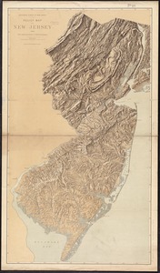 Relief map of New Jersey