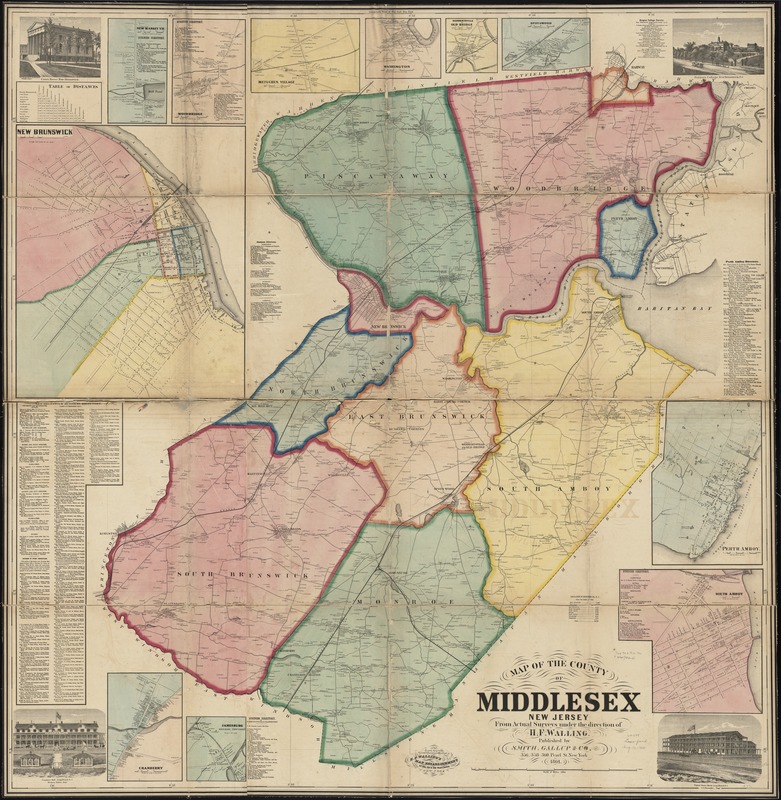 Map of the County of Middlesex, New Jersey