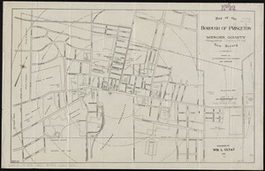 Map of the borough of Princeton, Mercer County, New Jersey