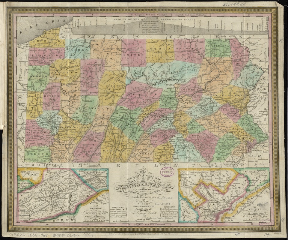 The tourist's pocket map of Pennsylvania