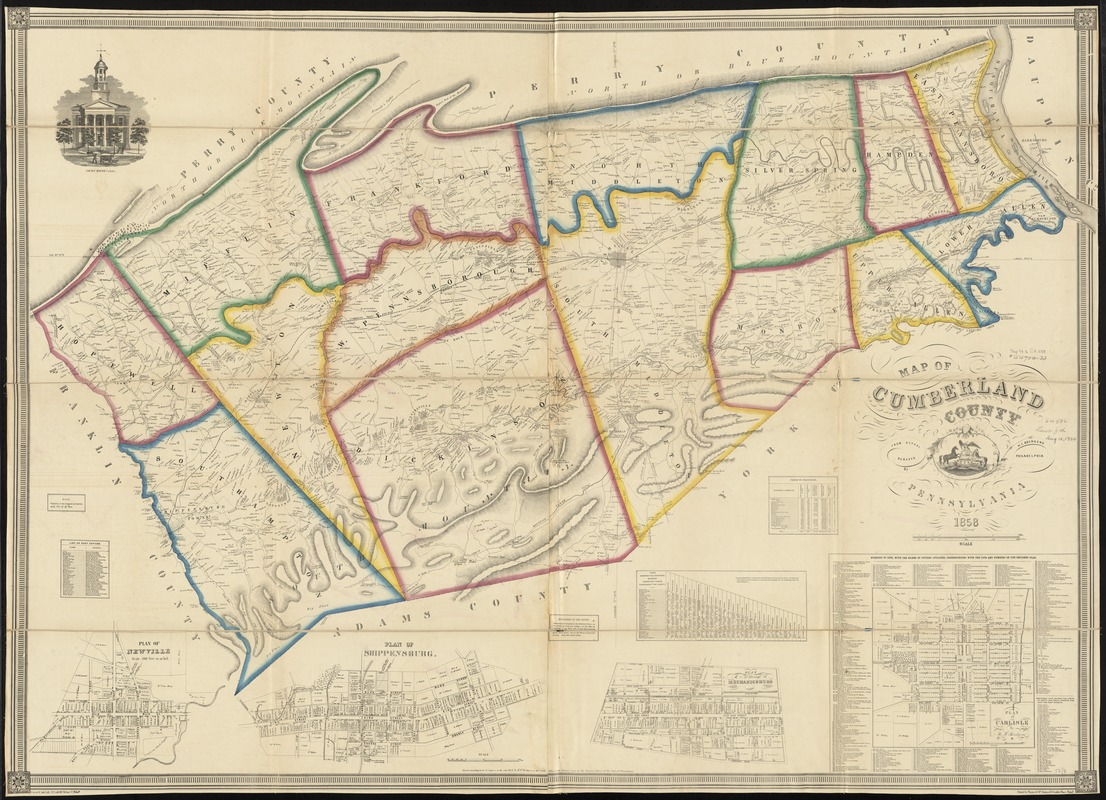 Map of Cumberland County, Pennsylvania Digital Commonwealth