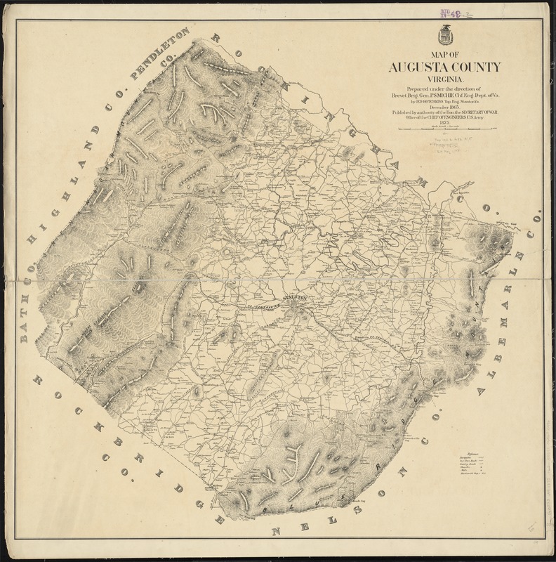 Map of Augusta County, Virginia