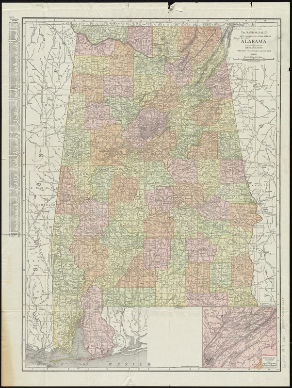 The Rand-McNally new commercial atlas map of Alabama
