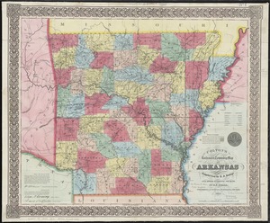 Colton's railroad & township map of Arkansas