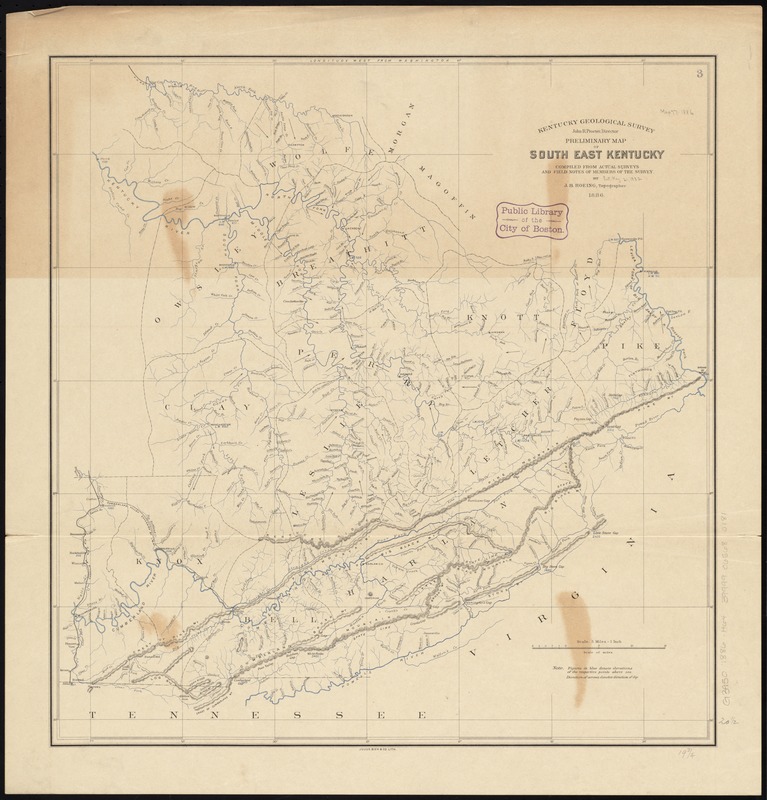 Preliminary map of south east Kentucky