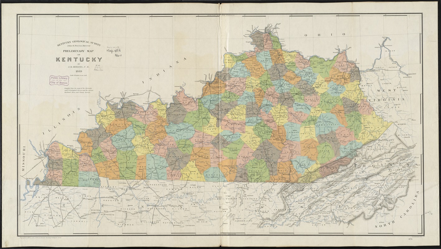 Preliminary map of Kentucky
