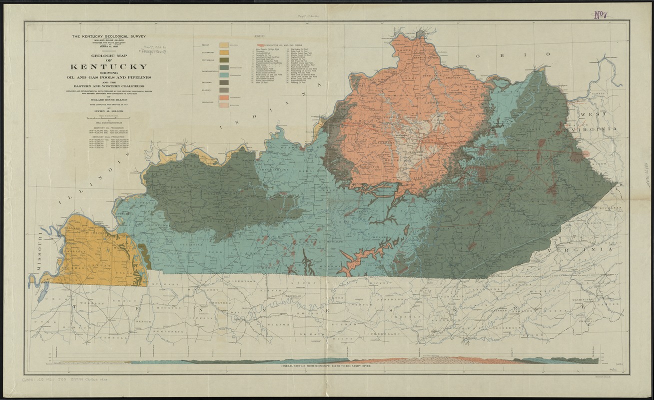 Geologic map of Kentucky