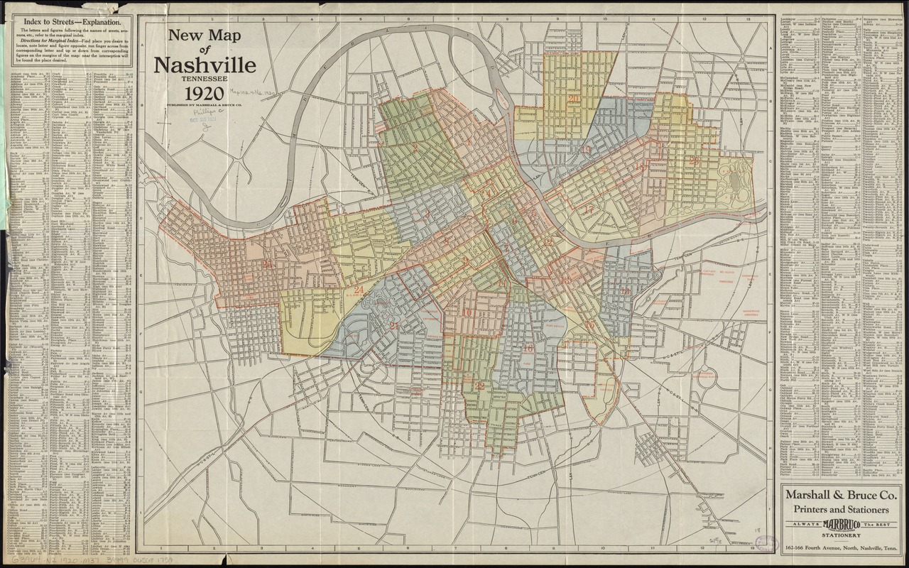 New map of Nashville, Tennessee Digital Commonwealth