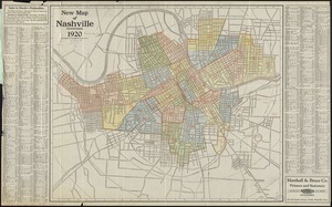 New map of Nashville, Tennessee