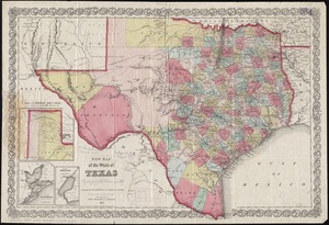 New map of the state of Texas