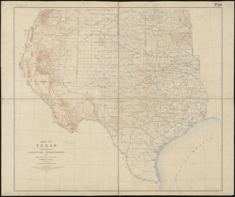 Map of Texas and parts of adjoining territories