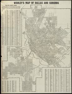Worley's map of Dallas and suburbs