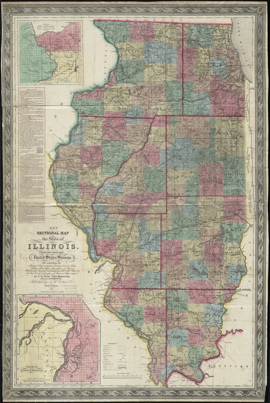 New sectional map of the state of Illinois