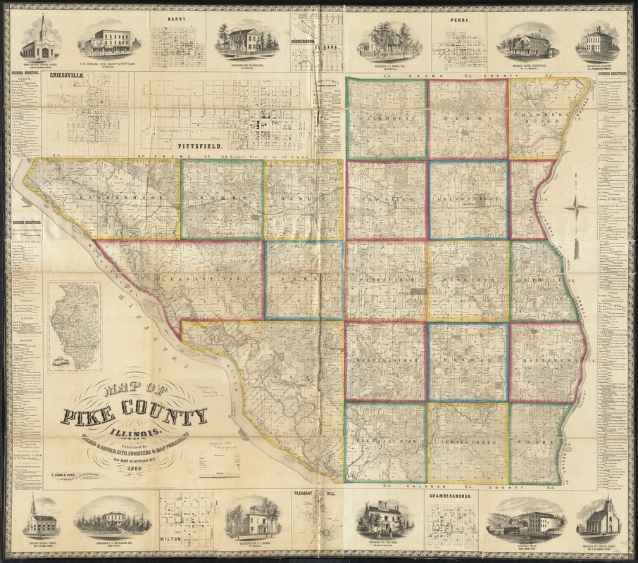Map of Pike County, Illinois