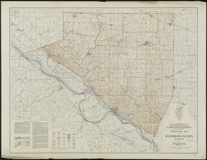 Topographic map of Randolph County, Illinois