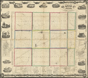 Map of De Kalb Co., Indiana