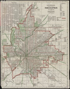 National street map of Indianapolis and environs