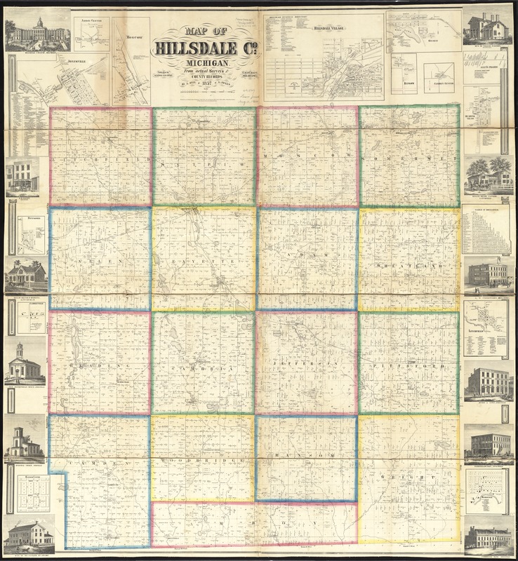 Map of Hillsdale Co., Michigan