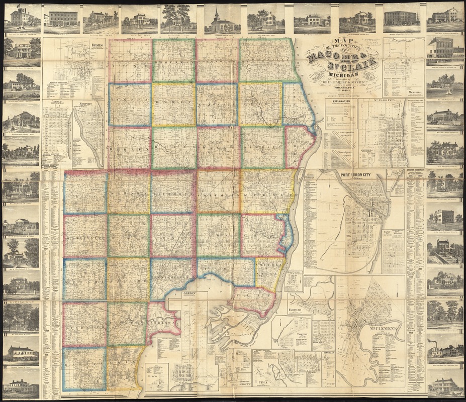 Map of the counties of Macomb & St. Clair, Michigan