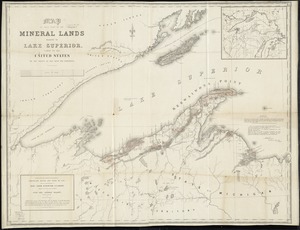Map of that part of the mineral lands adjacent to Lake Superior, ceded to the United States by the treaty of 1842 with the Chippewas