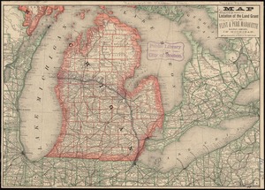 Map showing the location of the land grant of the Flint & Pere Marquette Railway Company, in Michigan