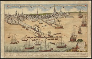 A view of part of the town of Boston in New-England and Brittish [sic] ships of war landing their troops! 1768