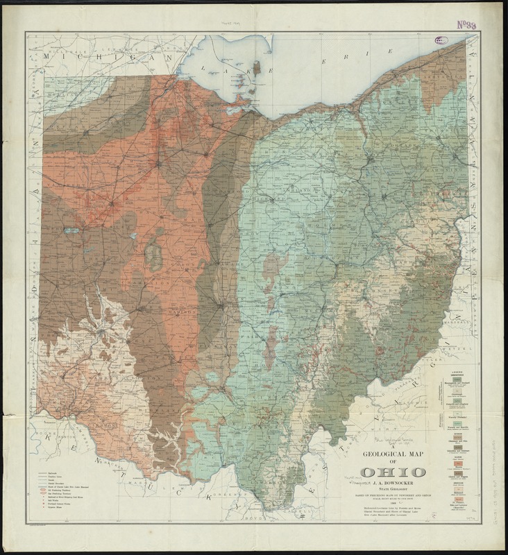 A geological map of Ohio
