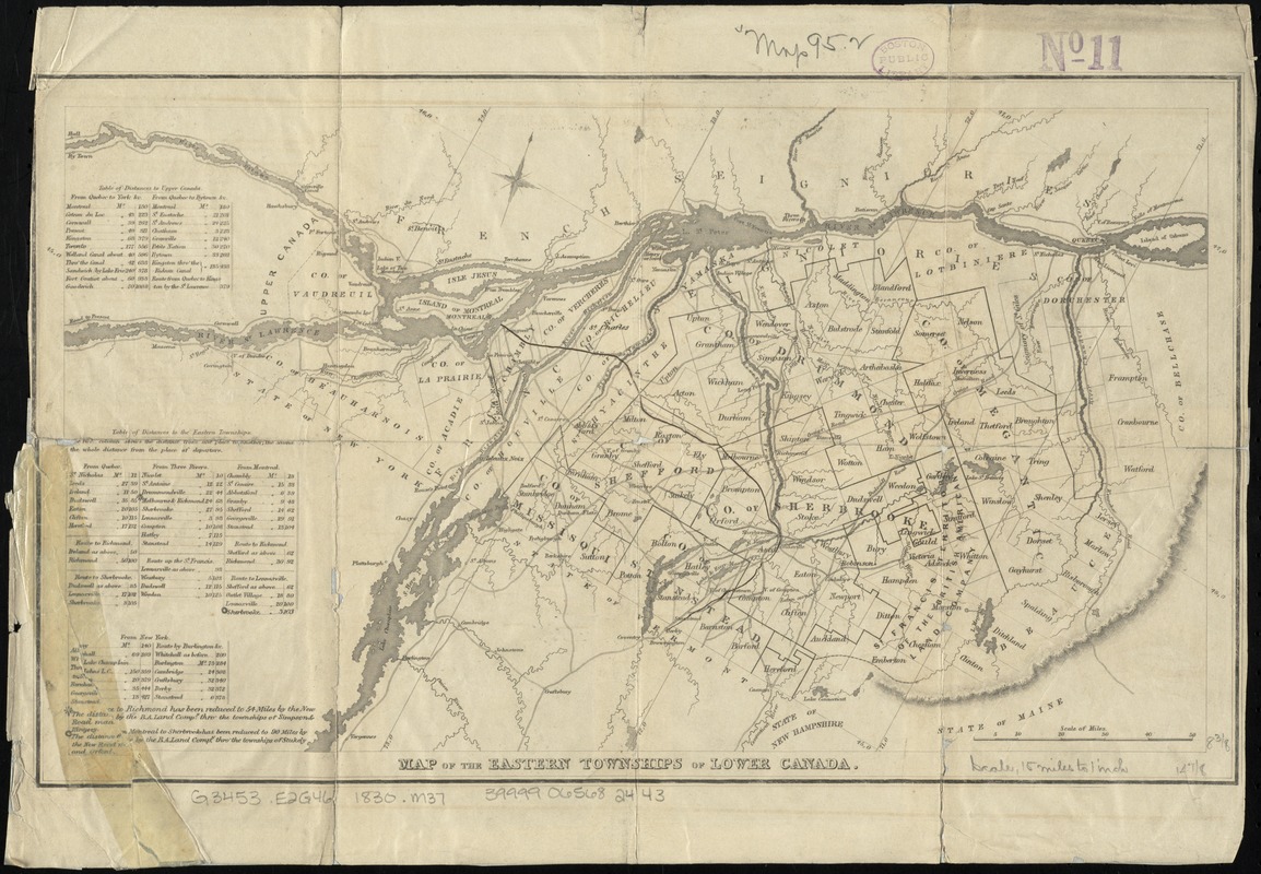 Map of the Eastern Townships of Lower Canada
