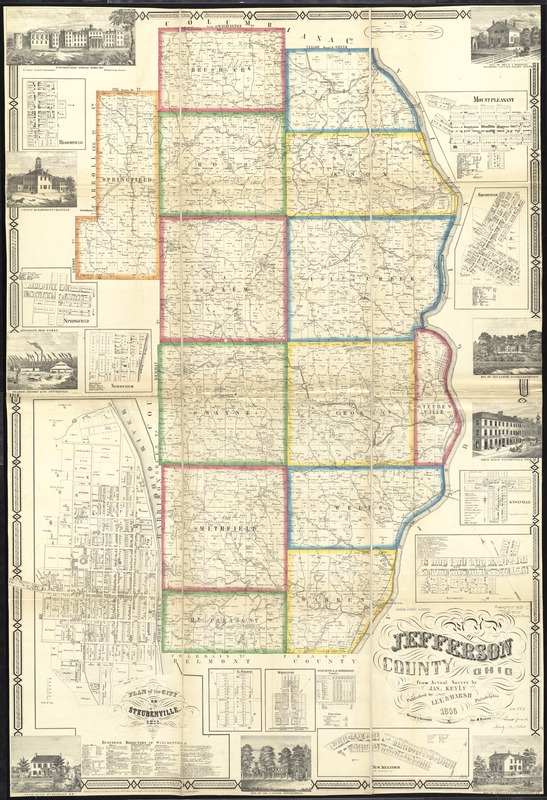 Map of Jefferson County Ohio Norman B Leventhal Map Education Center