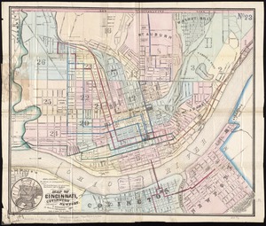 Map of Cincinnati, Covington and Newport