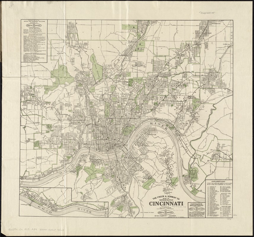The Fred'k A. Schmidt Co. map of metropolitan Cincinnati