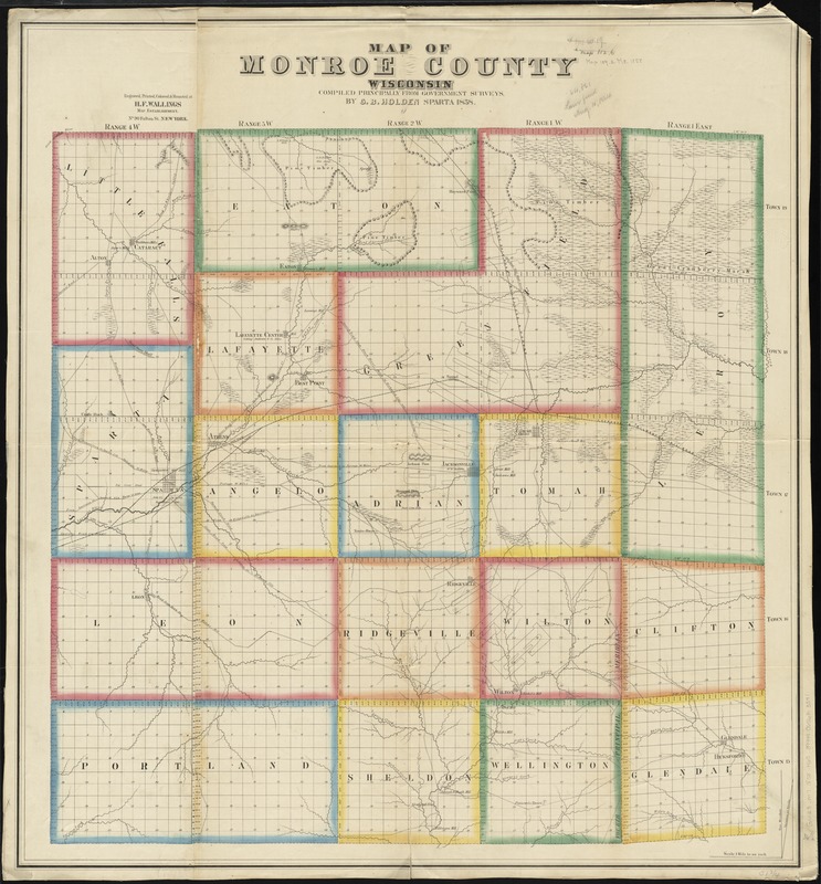 Map of Monroe County, Wisconsin Norman B. Leventhal Map & Education