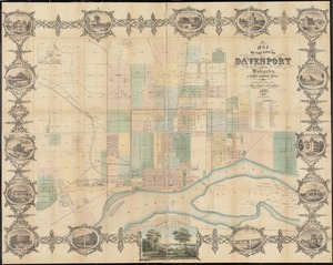 Map of the city of Davenport and its suburbs, Scott County, Iowa