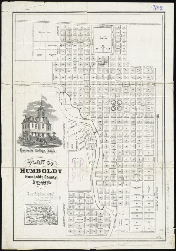 Plan of Humboldt, Humboldt County, Iowa