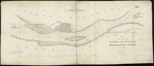 Map of the harbor of St. Louis, Mississippi River, Oct. 1837