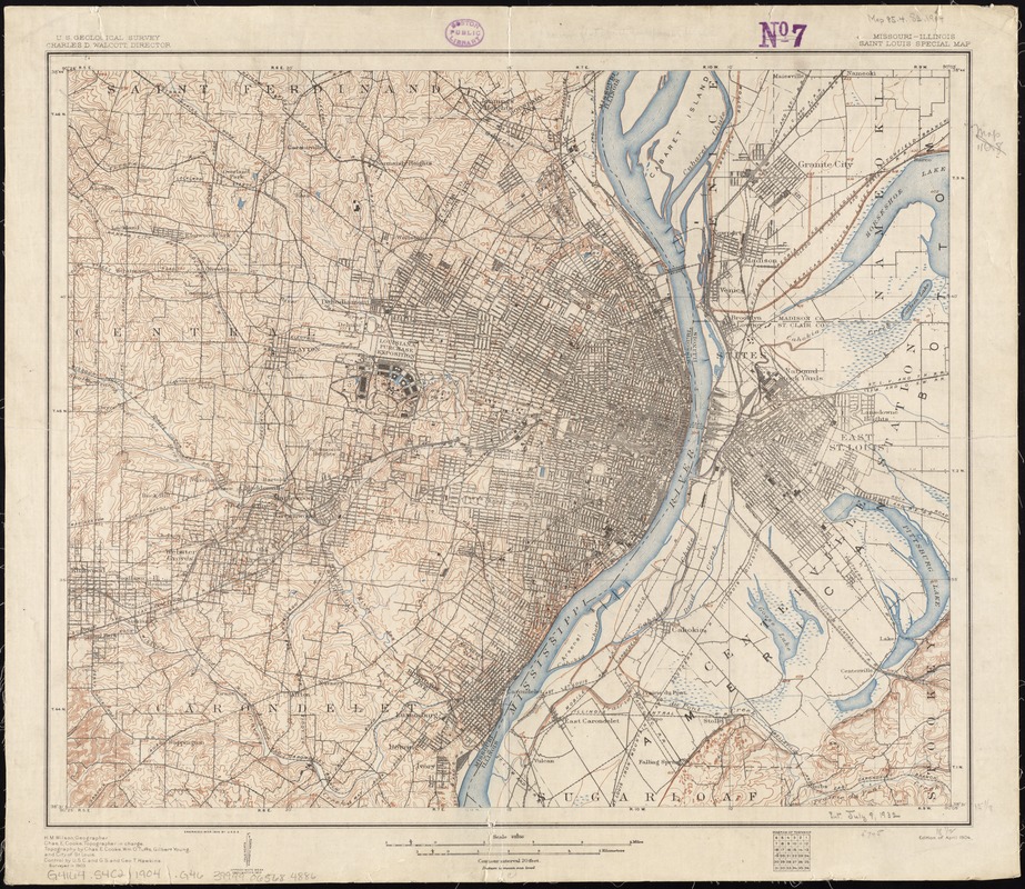 Missouri-Illinois, Saint Louis special map