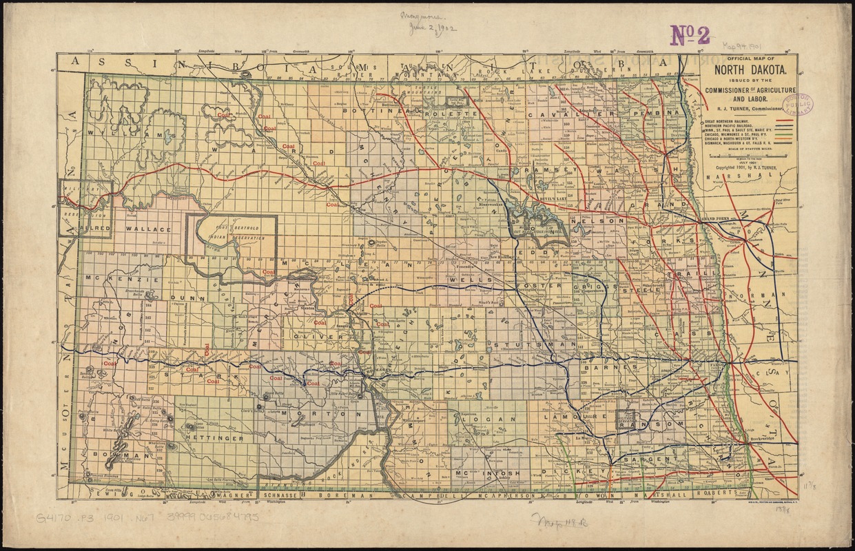 Official map of North Dakota